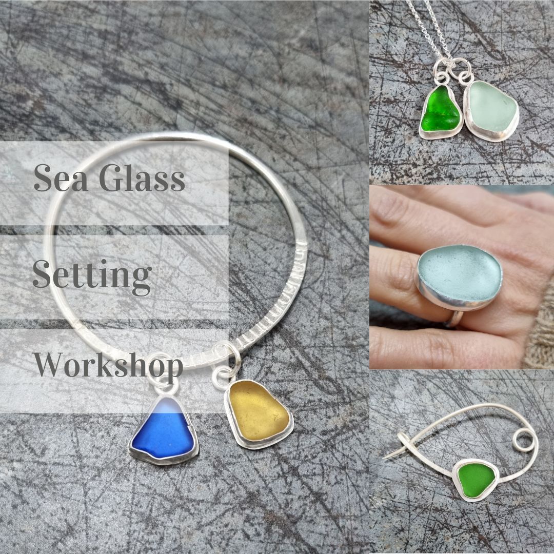 <!-- 139 -->Bezel setting Sea Glass or Gemstone workshop with Amie - 29th J