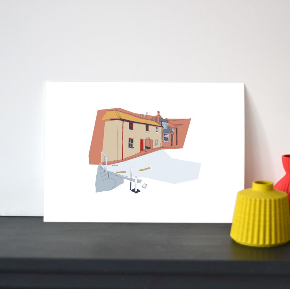 Harry's Court, St Ives Art Print