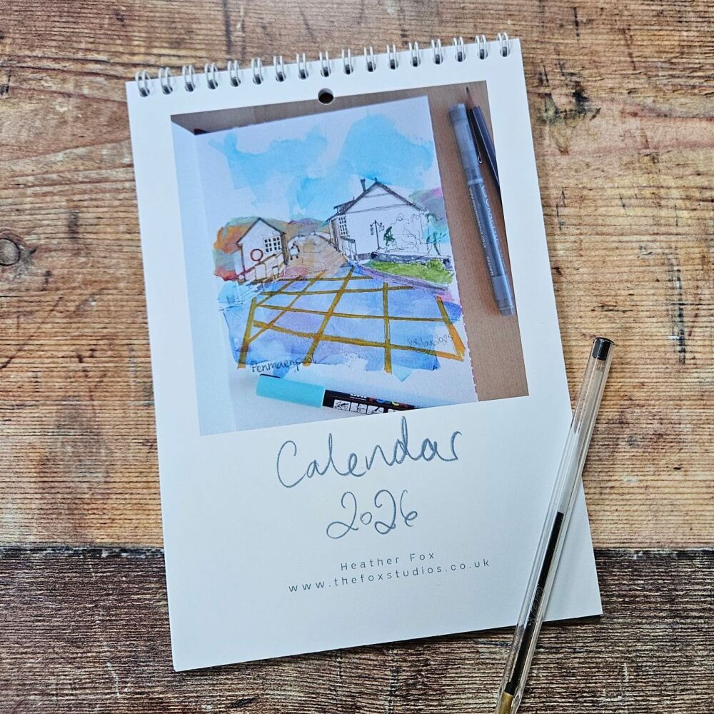 Welsh Sketches 2026 A5 Wall Calendar
