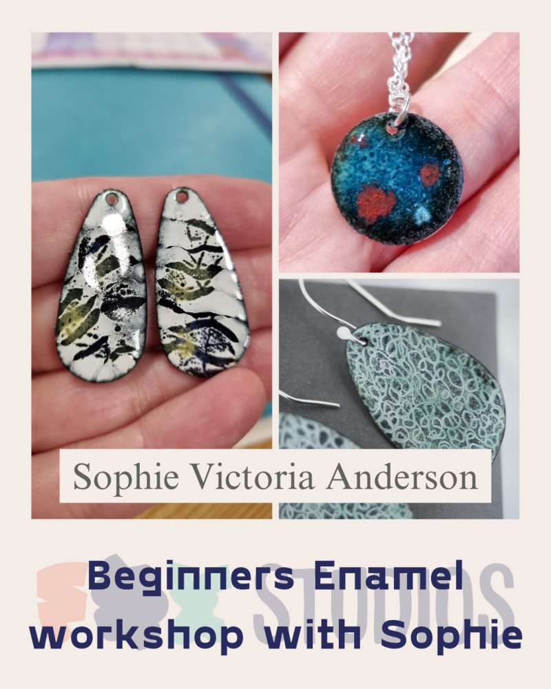 <!-- 115 -->One day beginners enamelling workshop with Sophie Victoria Desi