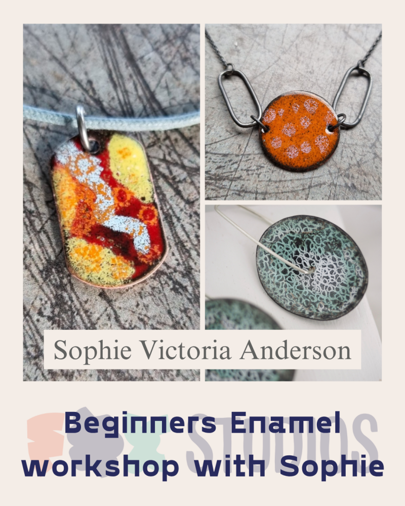 <!-- 140 -->One day beginners enamelling workshop with Sophie Victoria Desi