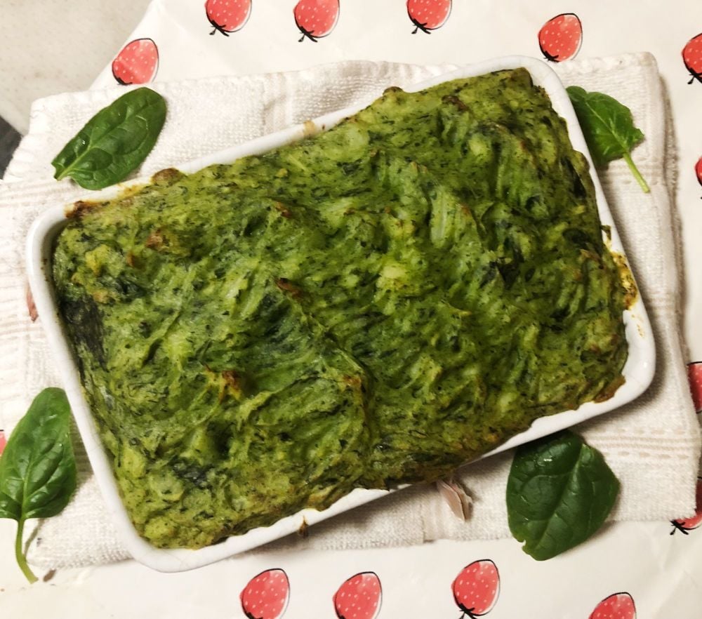 Cottage Pie Topped With Spinach and parnip mash