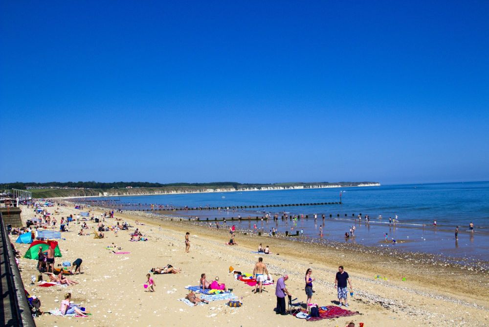 busy sunny beach