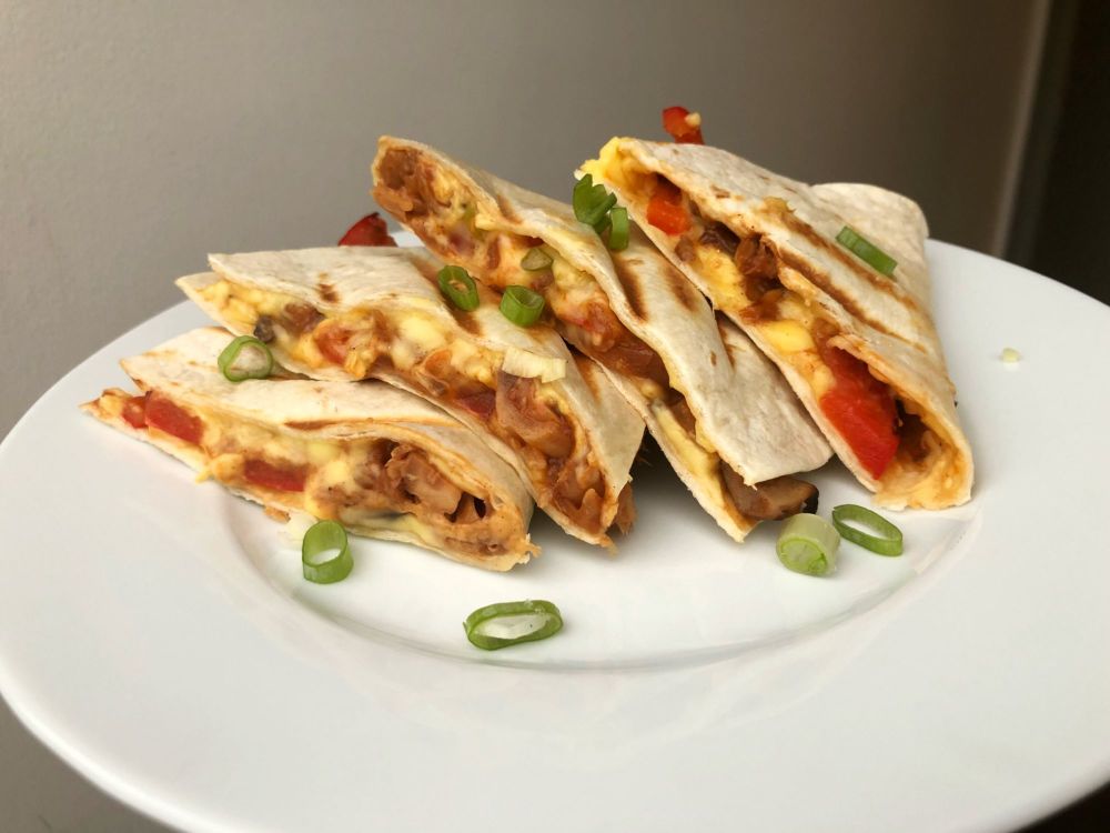 Barbeque Jackfruit Quesadillas