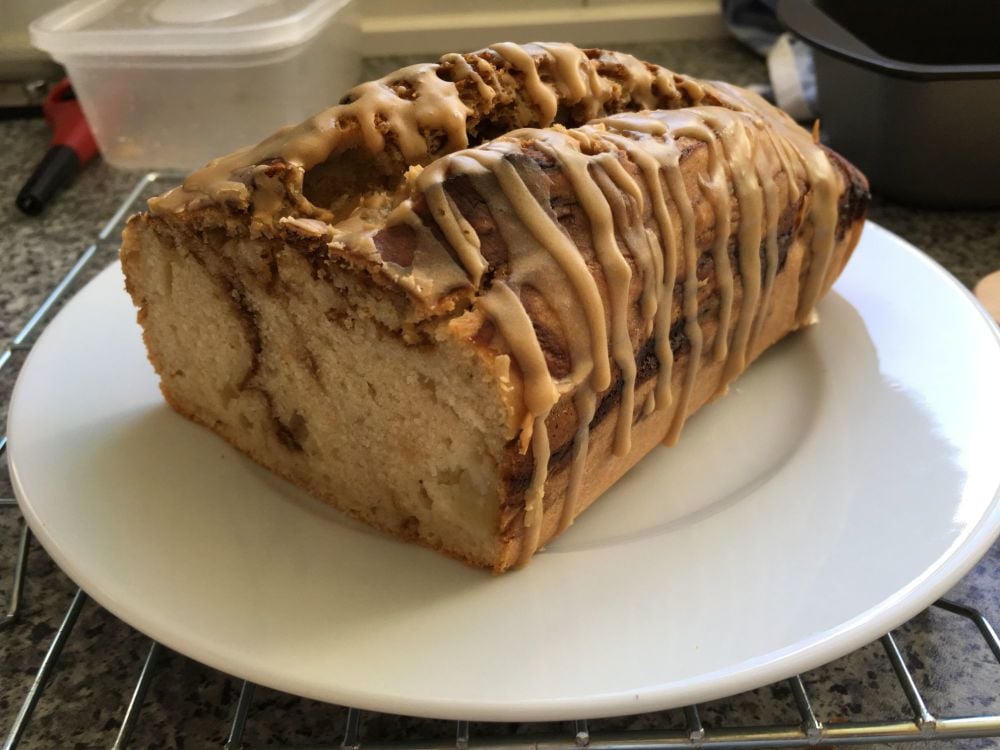 marbled coffe cake indoors