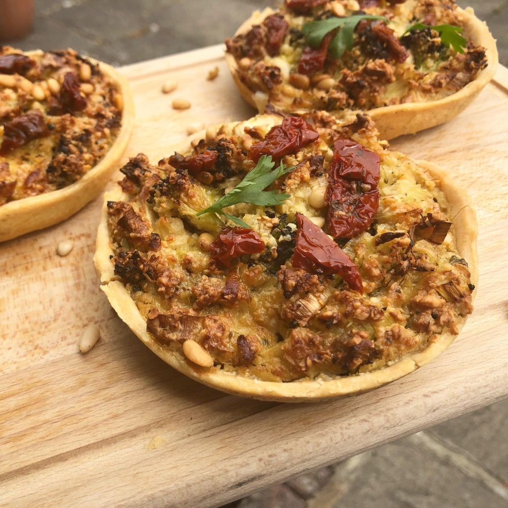 cashew ricotta dna broccoli tarts