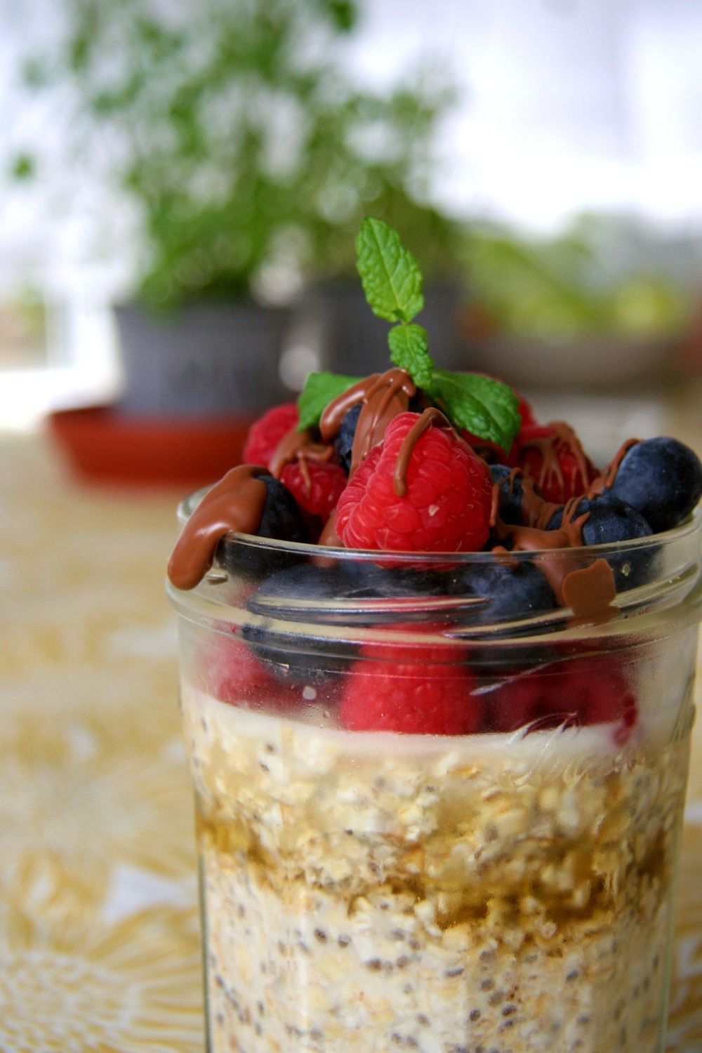 overnight oats close up