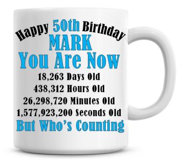 Personalised 50th Milestone Birthday Coffee Mug