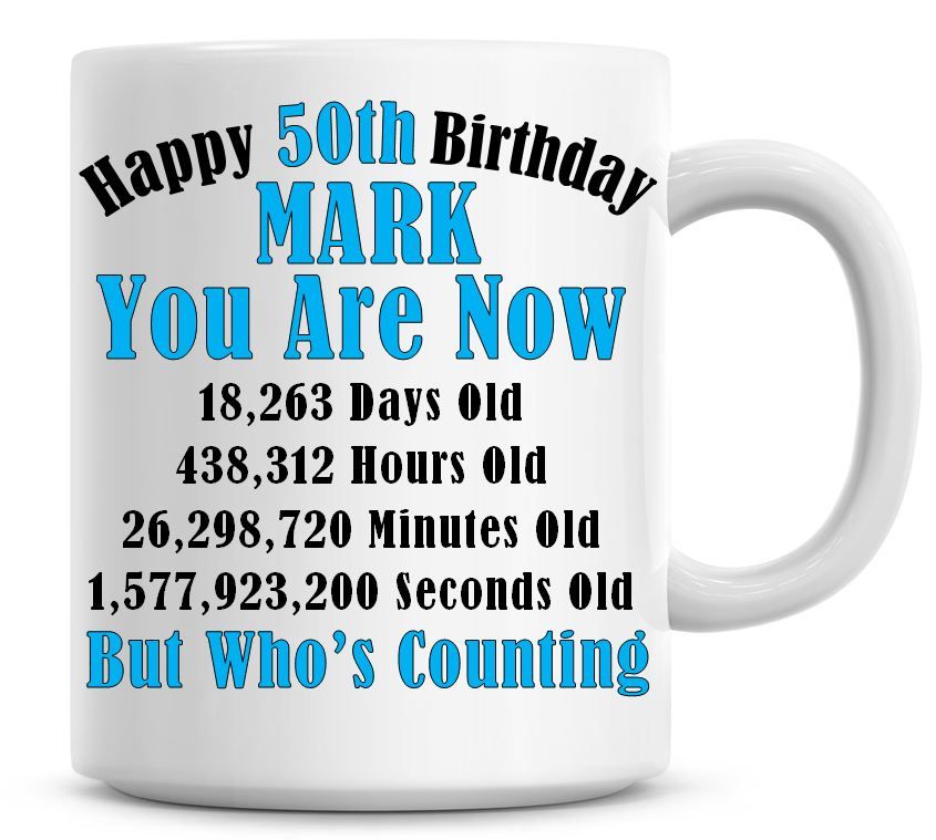 Personalised Happy 50th Birthday Coffee Mug