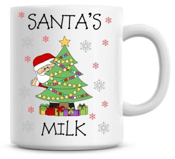 Personalised Named Merry Christmas Santa Xmas Tree Coffee Mug