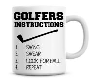 Golfers Instructions Funny Coffee Mug