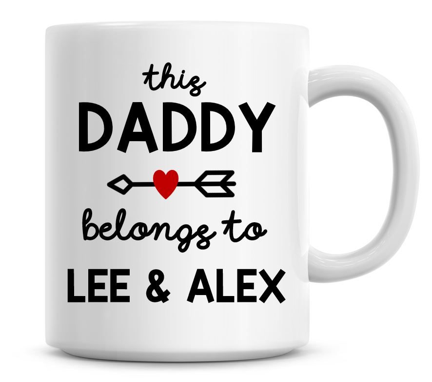 Personalised This Daddy Belongs To Personalised Fathers Day Coffee Mug