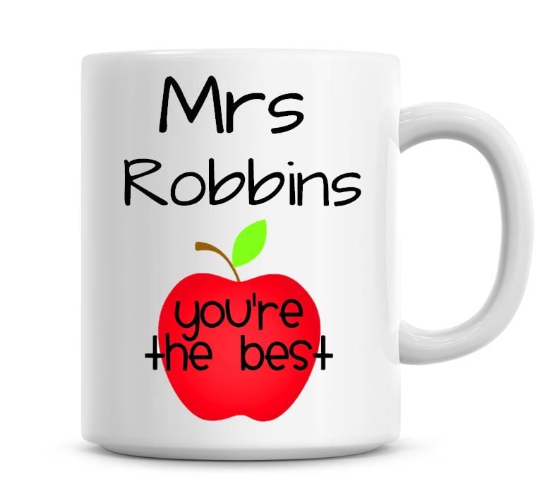 Personalised Red Apple, Your The Best Teacher Gift Coffee Mug
