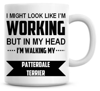 I Might Look Like I'm Working But In My Head I'm Walking My Patterdale Terrier Coffee Mug