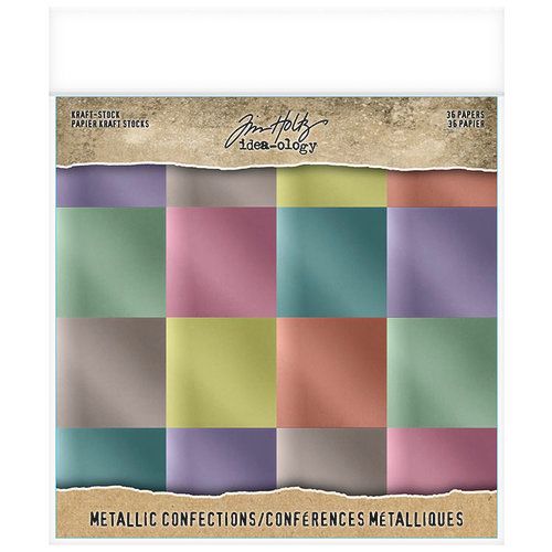 idea-ology 8x8 paper pad by Tim Holtz : Metallic Confections : TH93784