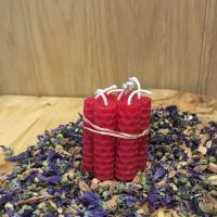 Red Beeswax Mini Spell Candle