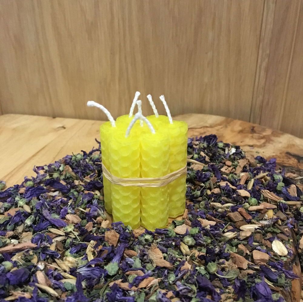 Yellow Beeswax Mini Spell Candle