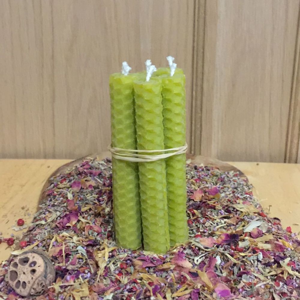 Olive Green Spell Candles