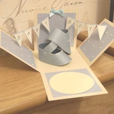 Baby shoes card