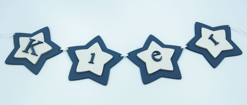 Wooden personalised bunting