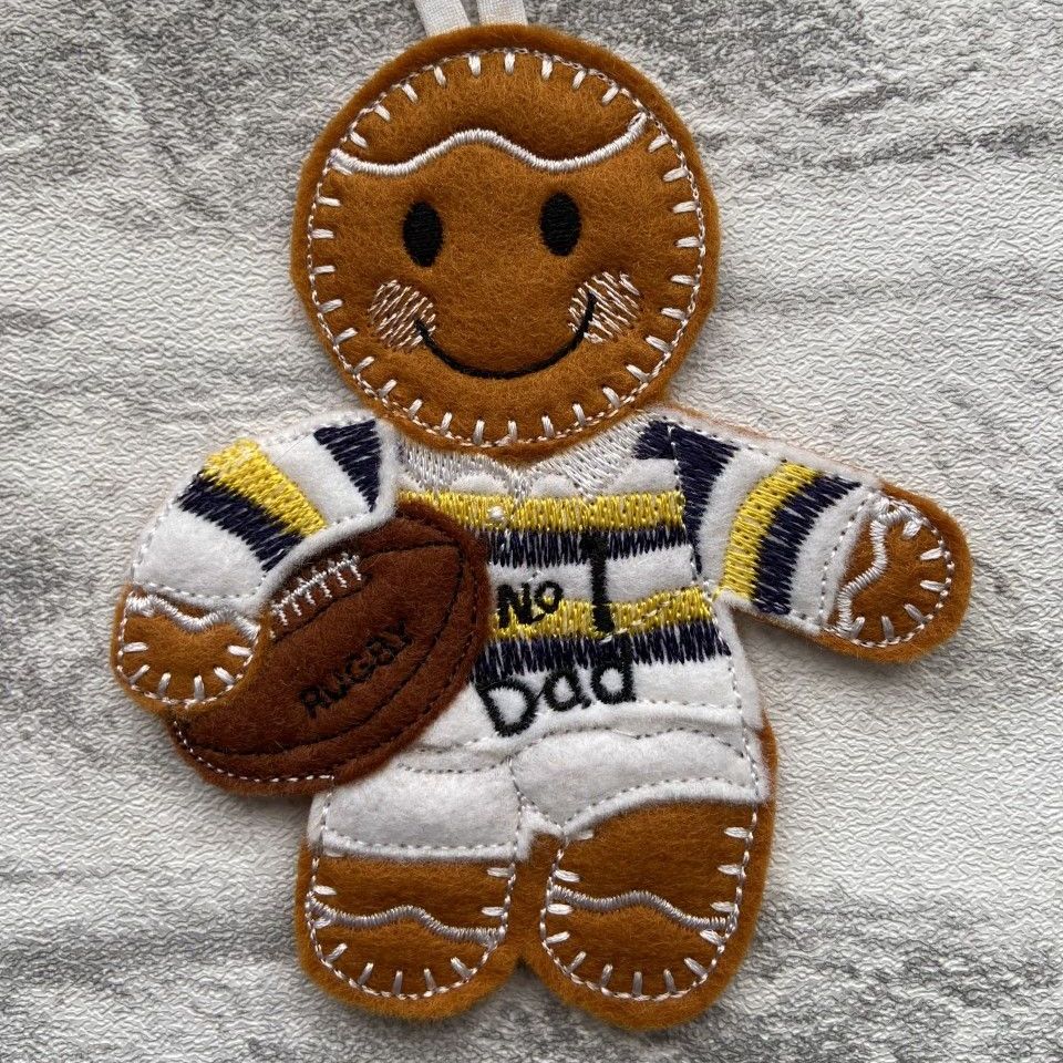 Gingerbread Dad Rugby Player