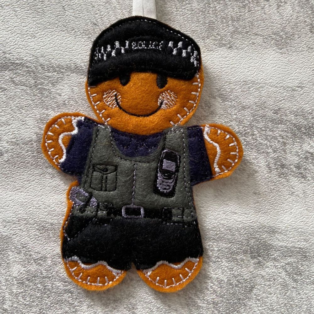 Police officer gingerbread