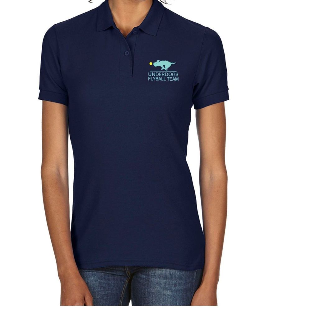 Underdogs ladies navy polo shirt - H401