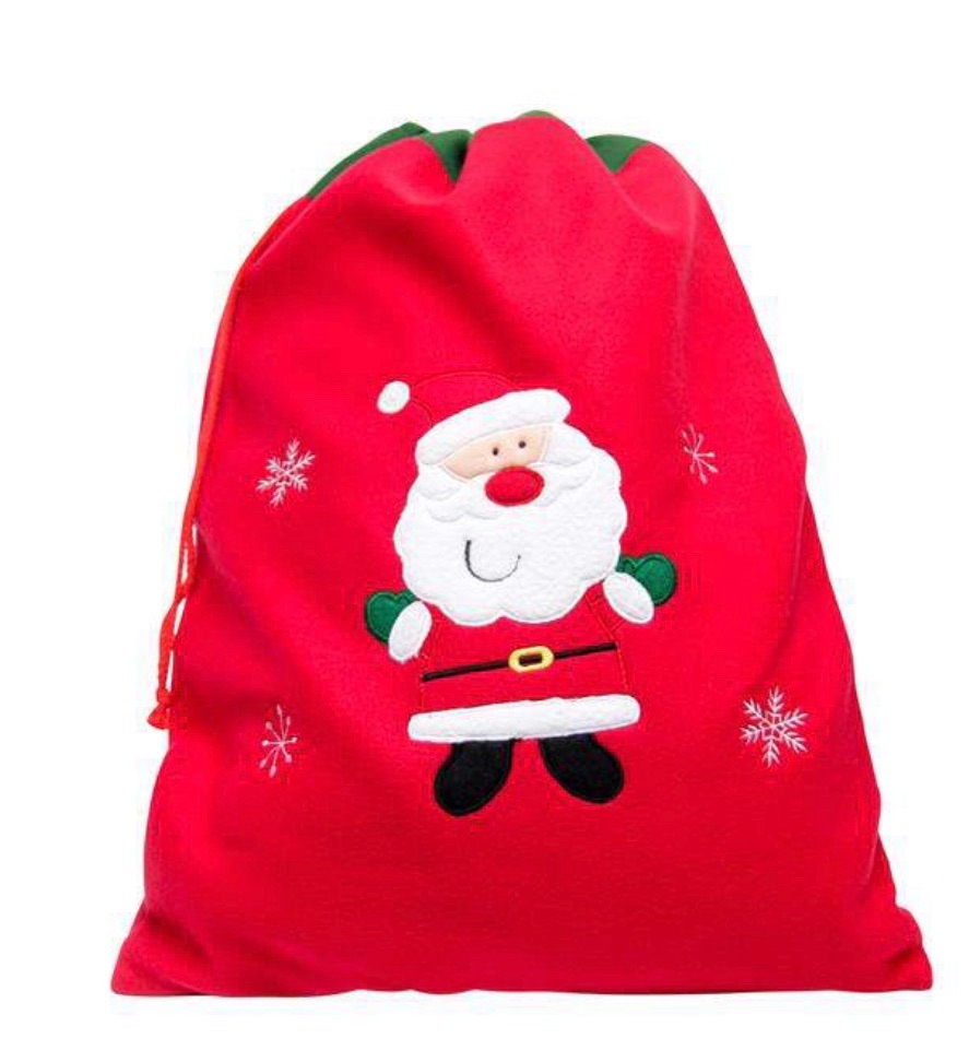 Santa sack and matching stocking with personalisation 