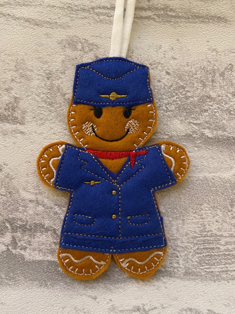 Air hostess | stewardess | cabin crew | cabin attendant gingerbread hanging