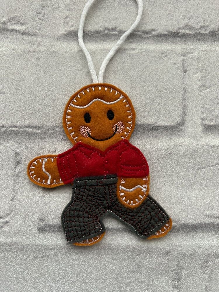 Northern Soul male dancer gingerbread hanging gift