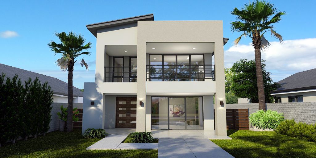 House Ideas For 2 Story Narrow Lot With Upper Balcony - Plan your