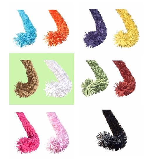 (1) One colour Ecotinsel garlands