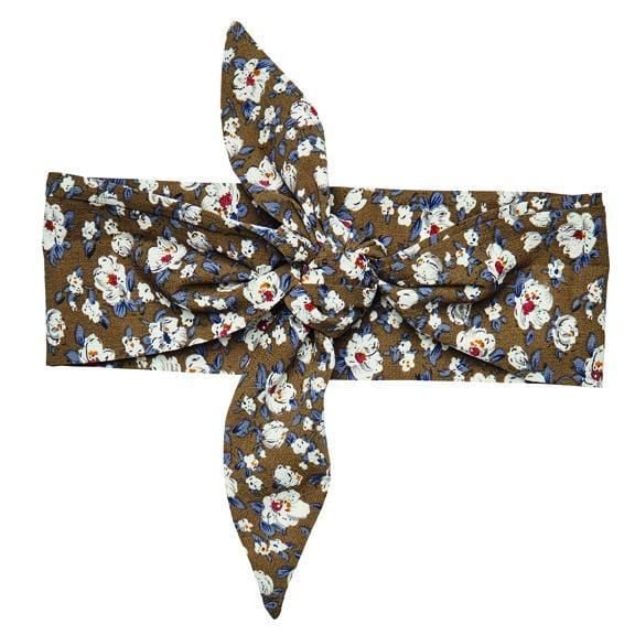 BSS1744-WOMENS WOVEN SKINNY FLORAL PRINT - WOMENS O/S Brown