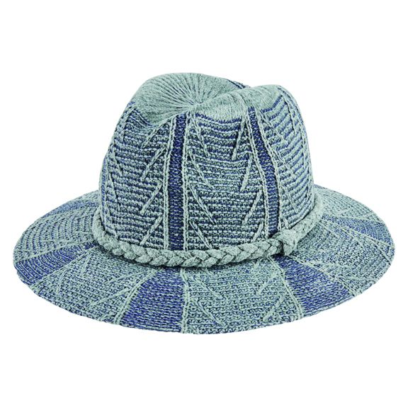 San Diego Hat Company: Women's chenille patterned knit fedora 