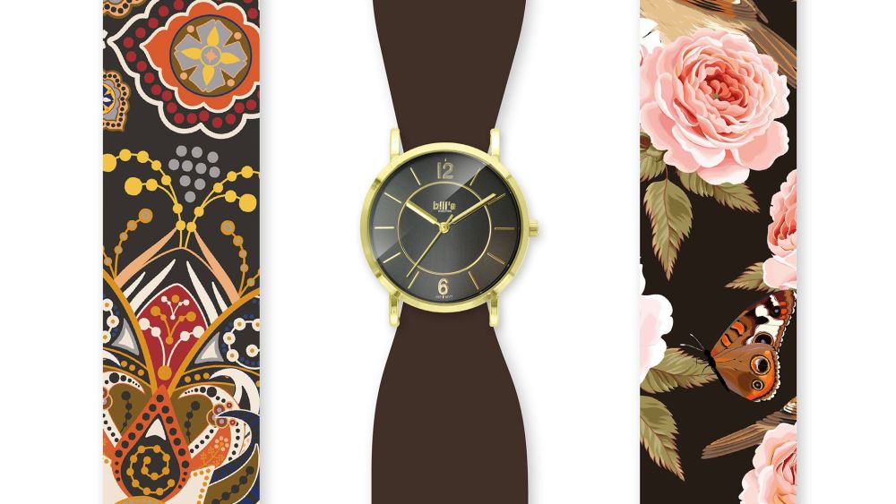 Bills Watches: Trend Collection - Satin Band Collection - Brown Gold