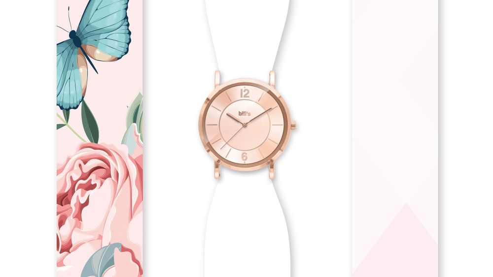 Bills Watches: Trend Collection - Satin Band Collection - Light Pink