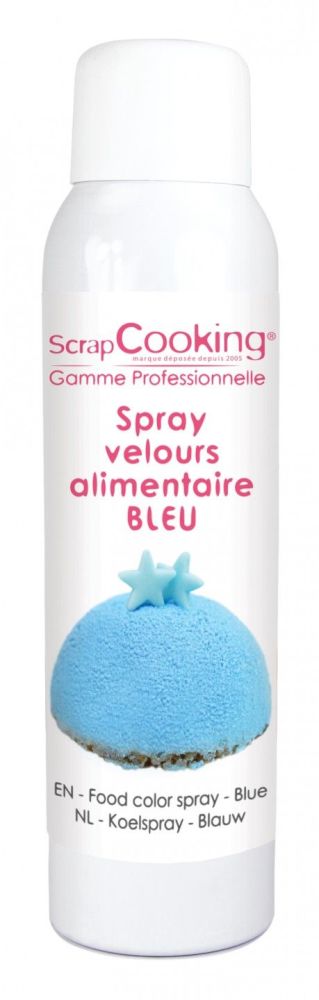 Scrap Cooking: Velvet blue spray 150ml. MOQ 6 Units @ £13.25 per unit 4003