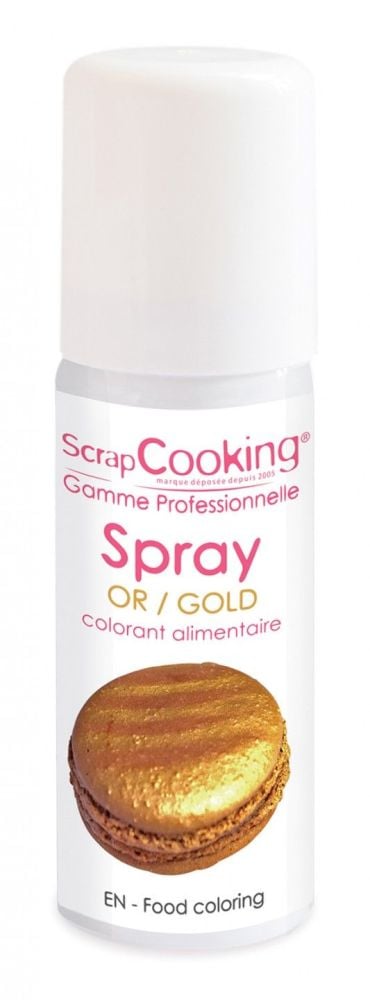 Scrap Cooking: Spray dye bomb gold 50ml. MOQ 8 Units @ £7.37 per unit 4028