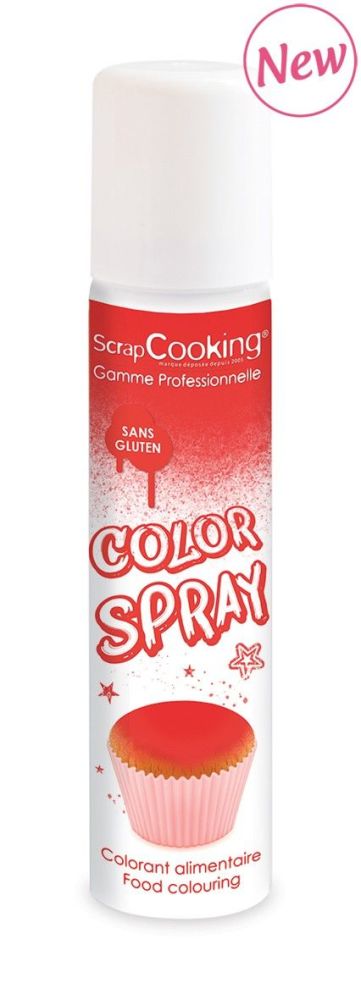 Scrap Cooking: Color spray red 75ml. MOQ 6 Units @ £6.5 per unit 4282