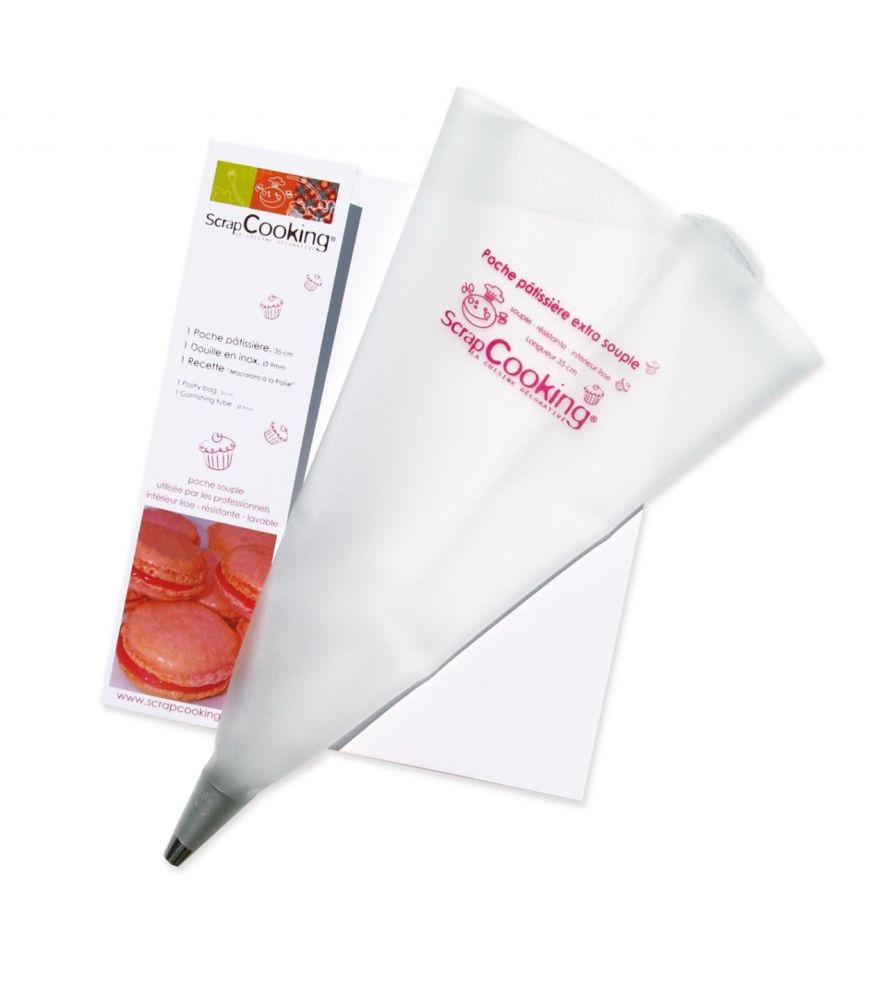 Scrap Cooking: Extra soft pastry bag 35cm + 1piping nozzle. MOQ 5 Units @ £14.93 per unit 5019