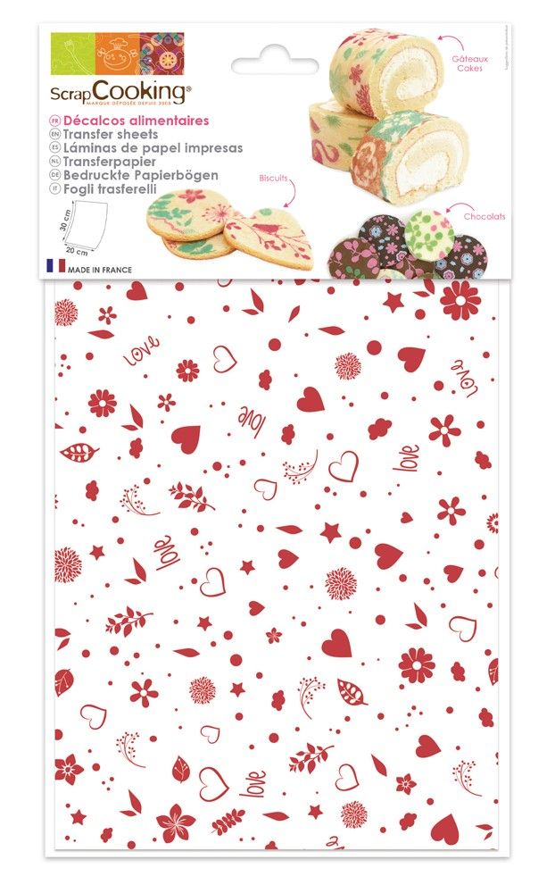 Scrap Cooking: 2 ScrapCooking®  Paper "Red Heart". MOQ 5 Units @ £2.9 per unit 6001