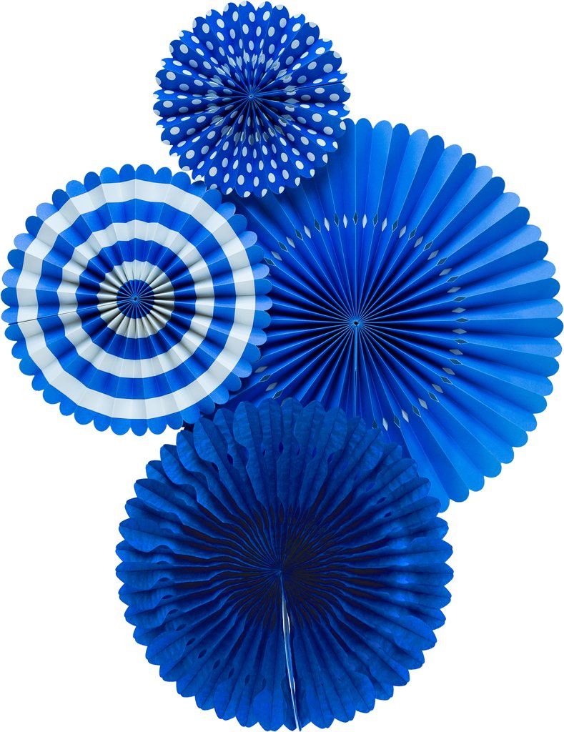 My Mind's Eye Basic Blue Fan Set. 3 Units.