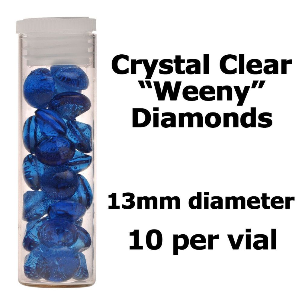 Crystal Candy Edible Isomalt Diamonds: 13mm. Navy