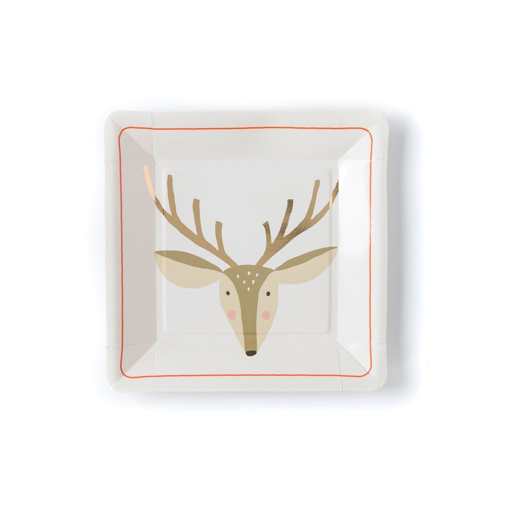 My Mind's Eye Holiday  Deer Plate. 3 Units.