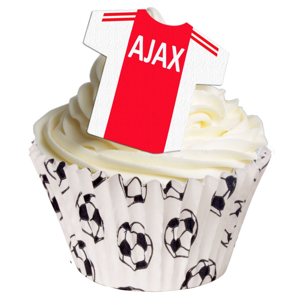 Ajax Football Cupcake Toppers