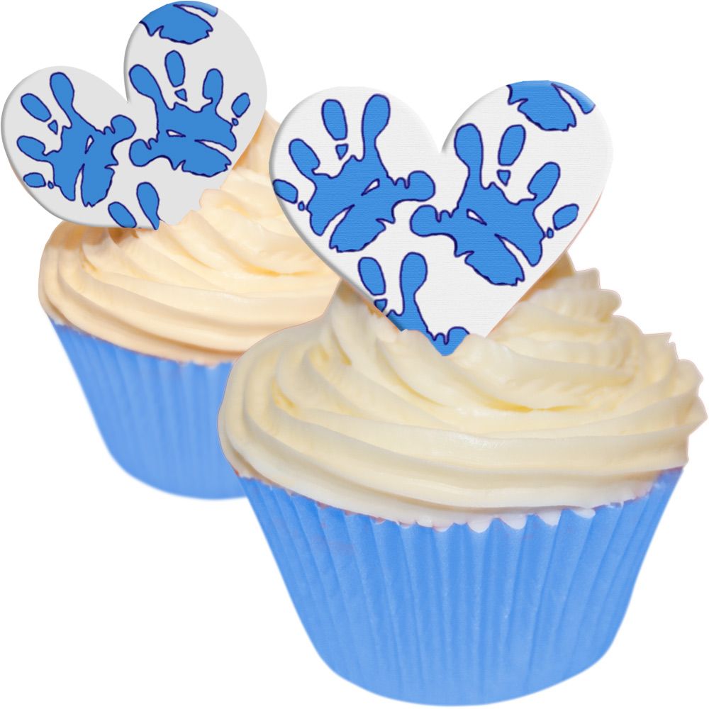 Baby Shower - Baby Hands Boy - Heart Toppers