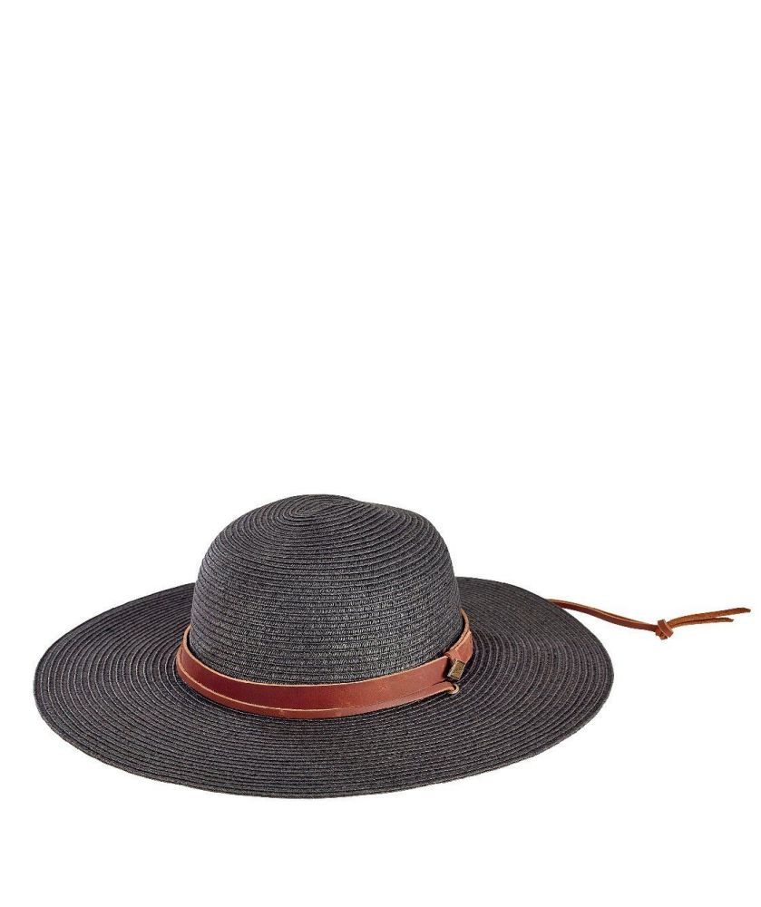 SDH3016SMBLK- Round crown paperbraid hat: Black