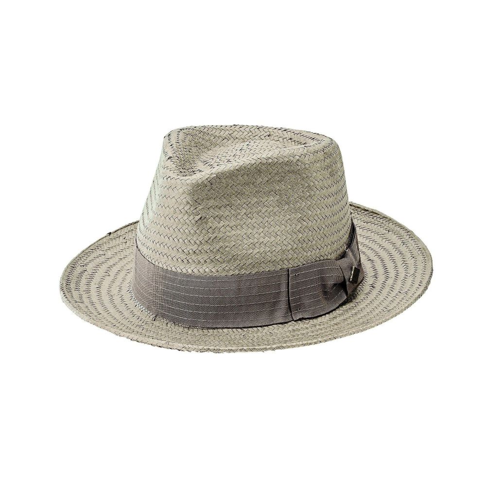 SDH3318SMGRY- Woven paper fedora: Grey