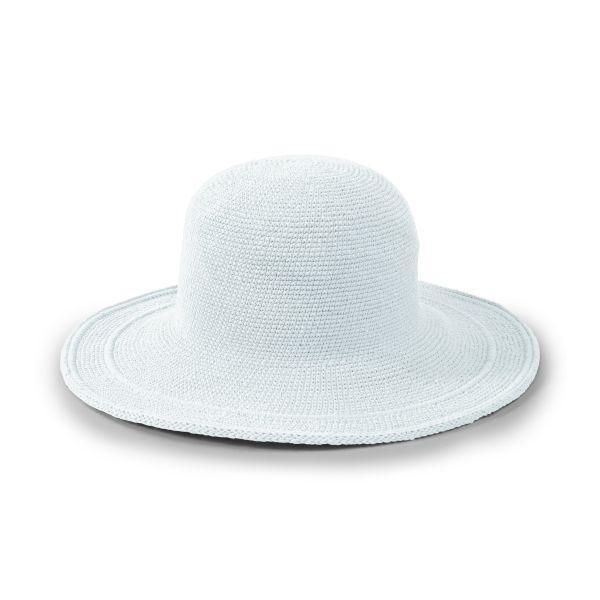   San Diego Hat Company's Original Women's Cotton Crochet Large Brim Hat- WHITE (CHL5)