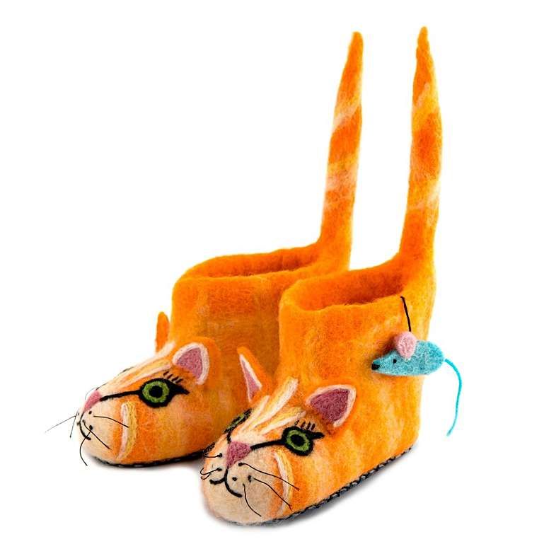 Sew Heart Felt: Kids' Ginger Cat Slippers